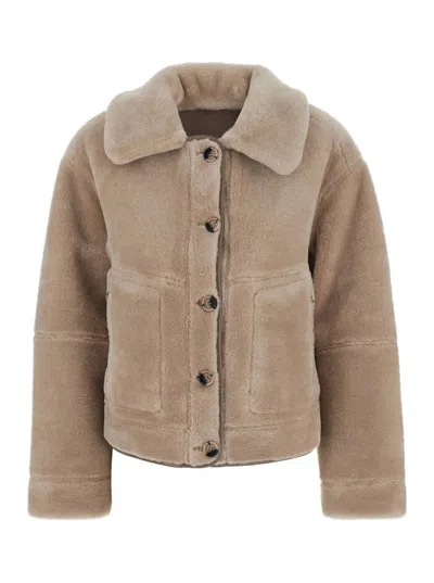 Urbancode Merino Look Bonded To Suedette In Neutral