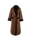 Urbancode Reversible Belted Coat In Brown