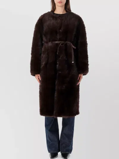 Urbancode Reversible Faux Fur Coat In Brown