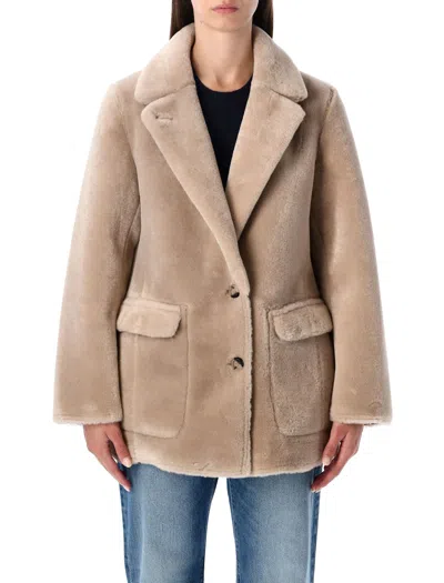 URBANCODE REVERSIBLE FAUX FUR COAT WITH SUEDE INTERIOR