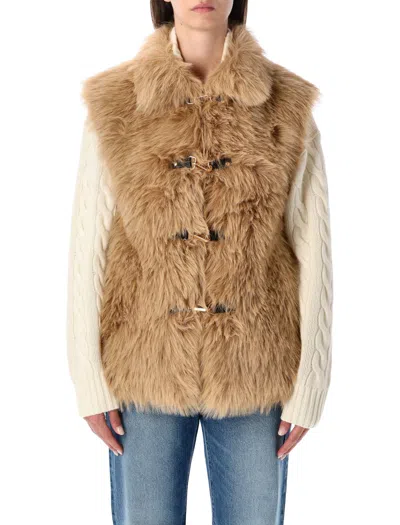 Urbancode Reversible Faux Fur Gilet In Brown