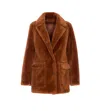 Urbancode Reversible Faux Fur Jacket In Brown