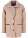 Urbancode Dove Grey Eco Shearling Reversible Jacket In Neutrals