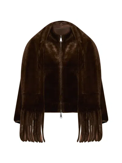 Urbancode Reversible Faux-shearling Jacket In Brown
