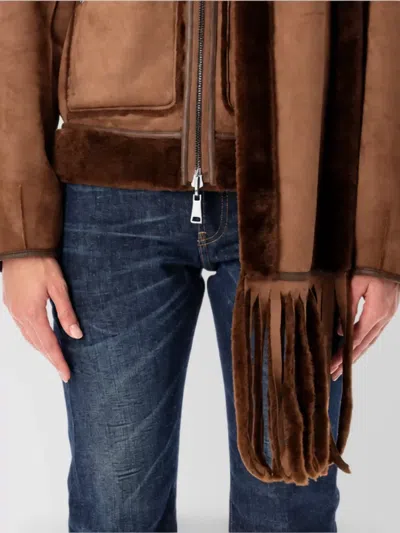 Urbancode Reversible Funnel Neck Bomber Jacket In Brown