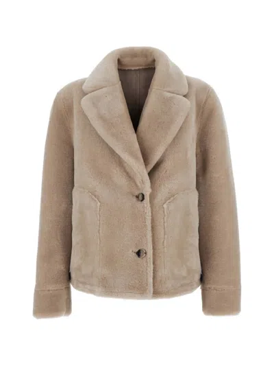 Urbancode Reversible Shearling Jacket In Animal Print
