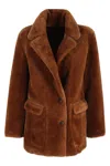 Urbancode Reversible Faux Fur Jacket In Brown