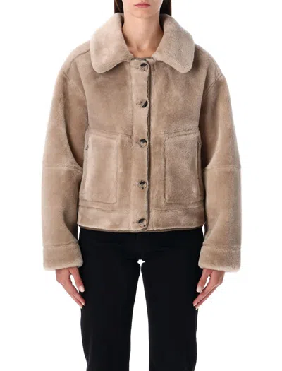 URBANCODE URBANCODE REVERSIBLE FAUX FUR JACKET WITH SUEDE INTERIOR