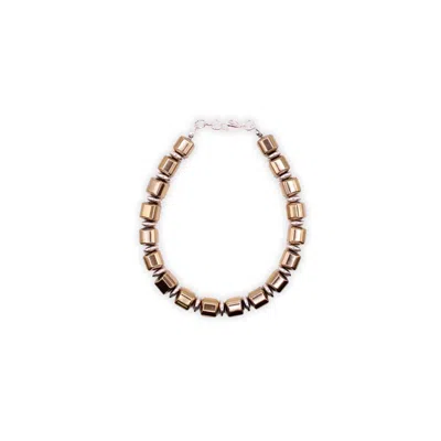 Urbane Jewelry Studio Men's Gold / Silver Titan - Gold & Silver Hematite Bracelet In Gold/silver