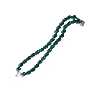 Urbane Jewelry Studio Men's Green Icon Malachite Necklace