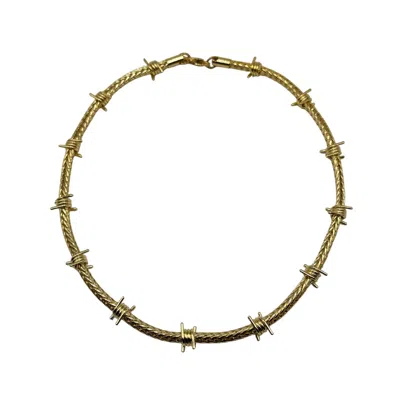 Urbane Jewelry Studio Women's Gold Barbed Wire Necklace