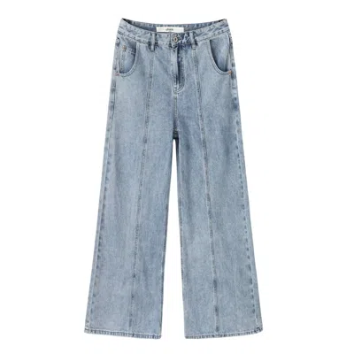 Urbanic Low-waist Wide Leg Jeans - Light Blue