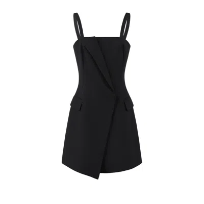 Urbanic Women's Asymmetric Blazer Dress - Black