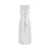 Urbanic Women's Buttoned Tank Dress With Belt - White