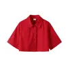 Urbanic Women's Cropped Shirt - Red