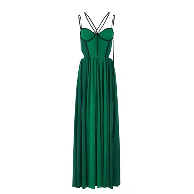 Urbanic Women's Cut Out Slip Dress - Green