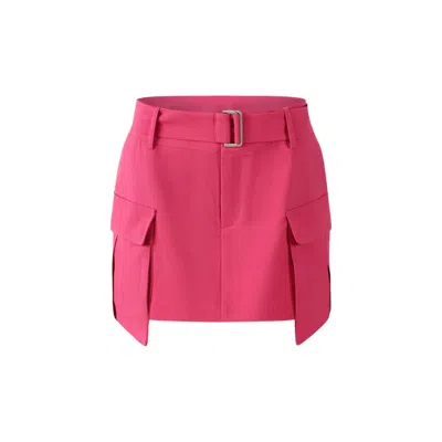 Urbanic Women's Pink / Purple Mini Straight Skirt Pockets - Pink In Pink/purple