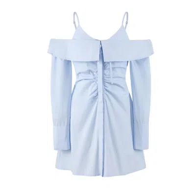 Urbanic Women's Tied Shirt Dress - Light Blue