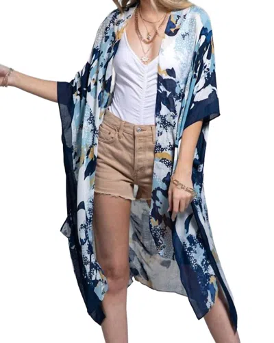 Urbanista Baby Floral Kimono In Blue Jean In Multi