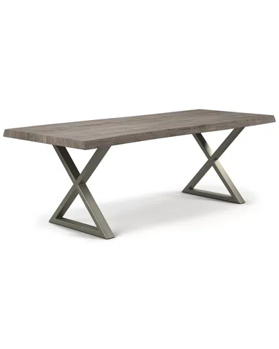 Urbia Brooks 116in X Base Dining Table In Brown