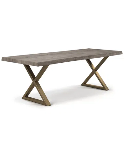 Urbia Brooks 79in X Base Dining Table In Brown