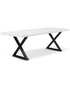 Urbia Brooks 79in X Base Dining Table In White