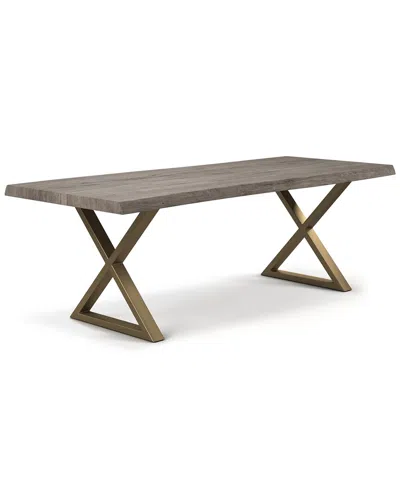 Urbia Brooks 92in X Base Dining Table In Brown