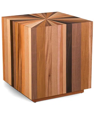 Urbia Ie Series Sun Mixed Wood End Table In Brown