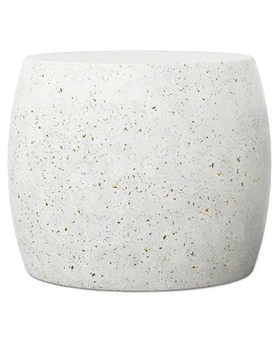 Urbia Mixx Pebble End Table Ivory Terrazzo In Gray