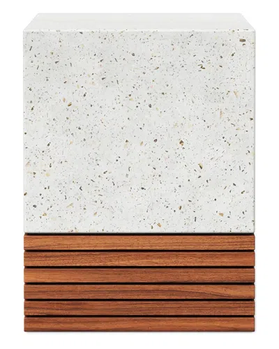 Urbia Mixx Stecca Corto Stool Ivory Terrazzo In White