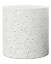Urbia Mixx Una 20in Pedestal Ivory Terrazzo