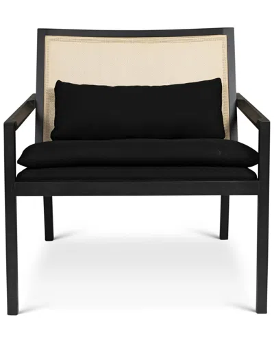 Urbia Modern Brazilian Barra Cane Lounge Chair In Burgundy