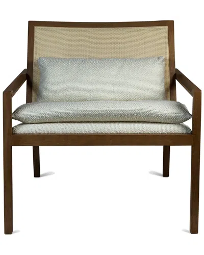 Urbia Modern Brazilian Barra Cane Lounge Chair In White