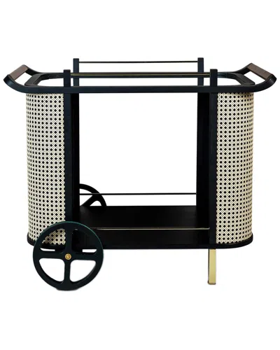 Urbia Modern Brazilian Dinda Bar Cart In Black