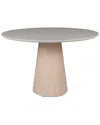Urbia Modern Brazilian Mona Glass Top Round Dining Table