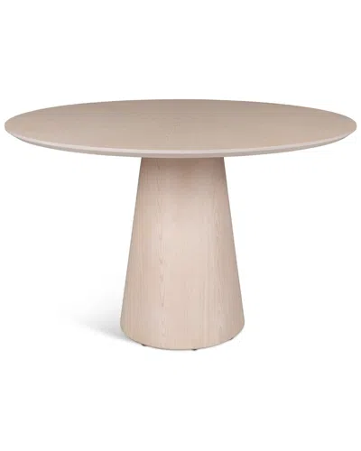Urbia Modern Brazilian Mona Wooden Top Round Dining Table In Neutral