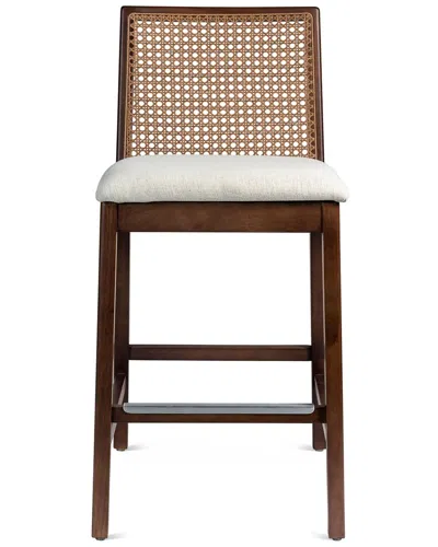 Urbia Modern Brazilian Nardia Cane Counter Stool In Brown