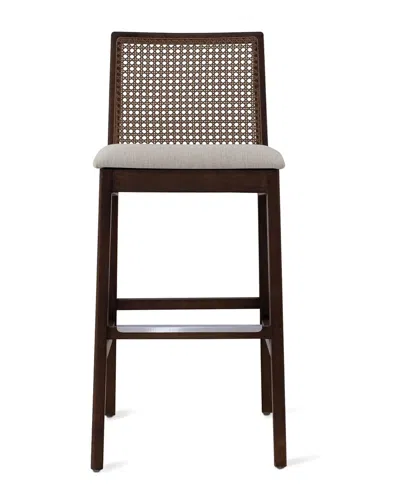 Urbia Modern Brazilian Nardia Cane Counter Stool In Burgundy