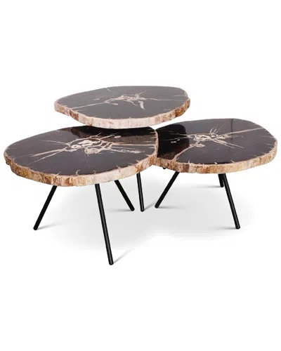 URBIA DISCONTINUED URBIA RELIQUE SET OF 3 JENO NESTING COFFEE TABLES