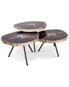 Urbia Relique Set Of 3 Jeno Nesting Coffee Tables