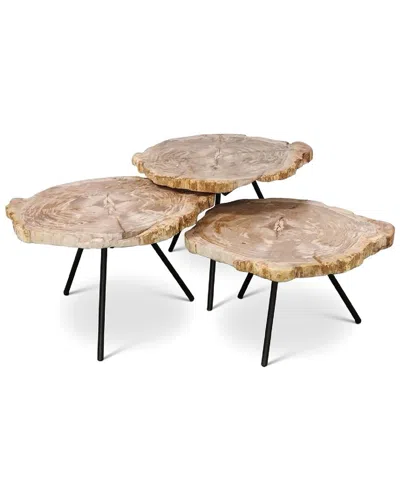 Urbia Relique Set Of 3 Jeno Nesting Coffee Tables In Blue