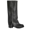 Urbnkicks Cuff Leather Biker Boot By