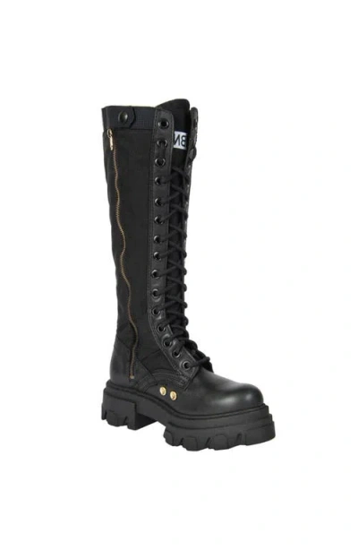 Urbnkicks Tall Jungle Boots In Black