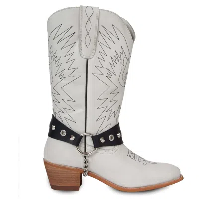 Urbnkicks Women's Cowboy White Boots