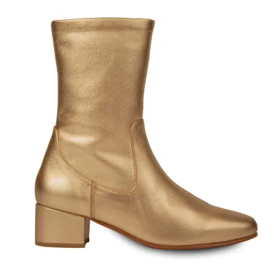 Urbnkicks Women's Gold Studio Fifty-four Champagne High Heel Boot