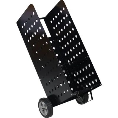 Urund Firewood Cart,fireplace Log Rolling Cart,wood Rack,heavy Duty In Door Outdoor Rolling Cart In Black