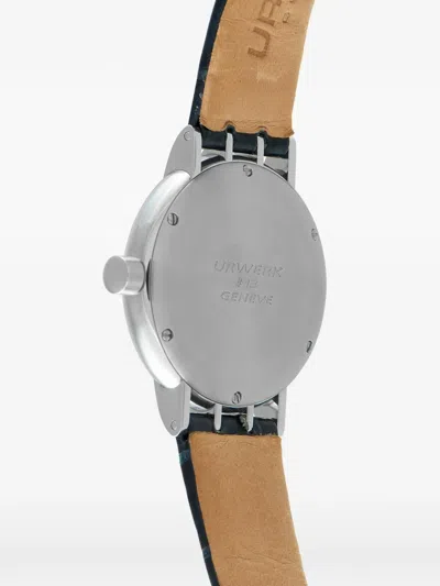 Pre-owned Urwerk Steel Wandering Hours 38mm Watch In Blue