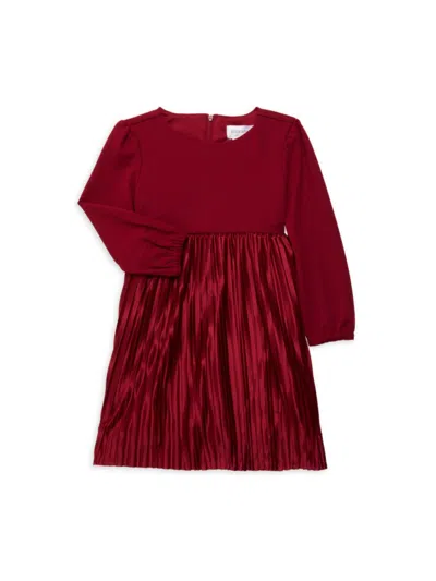 Us Angels Kids' Little Girl's Pleated Dress In Red