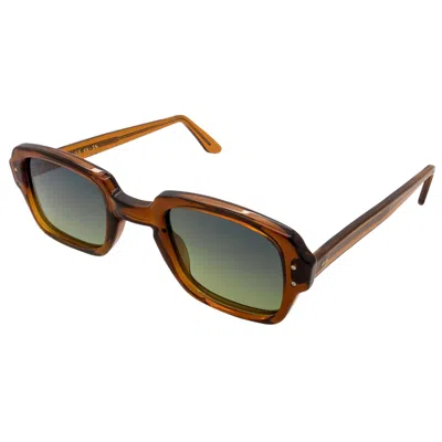 Pre-owned Us Army 80s Square Vintage Sunglasses In Brown