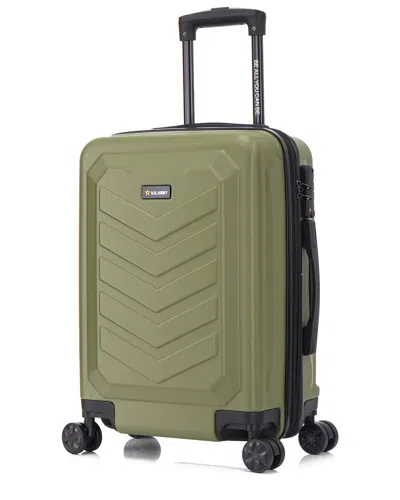 Us Army U.s. Army Fox Pro 20in Expandable Carry-on Suitcase In Green